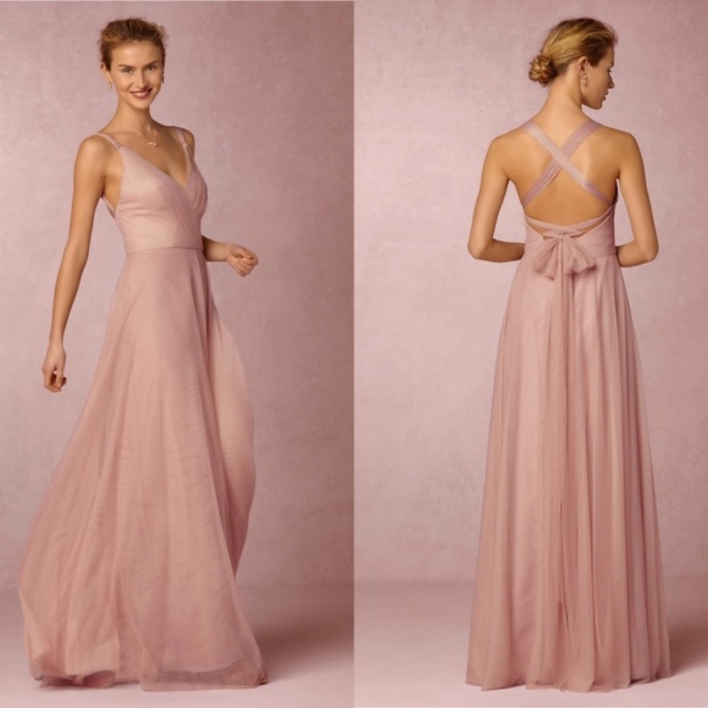 Stunning BHLDN Zaria Multi-Way Bridesmaid Dress in Blush Pink, Size 8